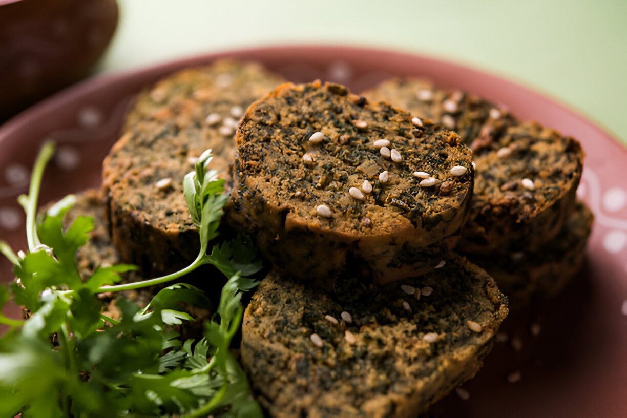 Kothimbir Vadi (Coriander Steamed Fritters)