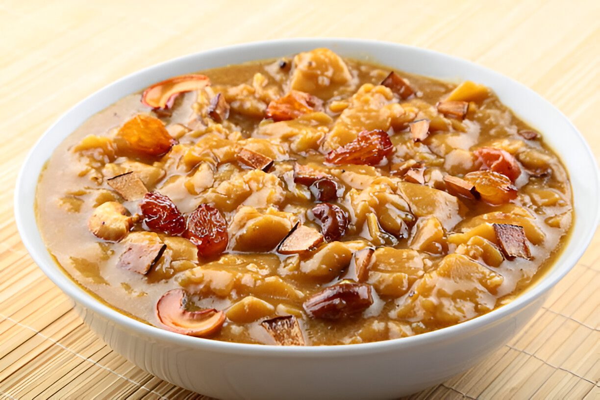 Ada Pradhaman (Rice Flake Pudding with Jaggery & Coconut Milk)
