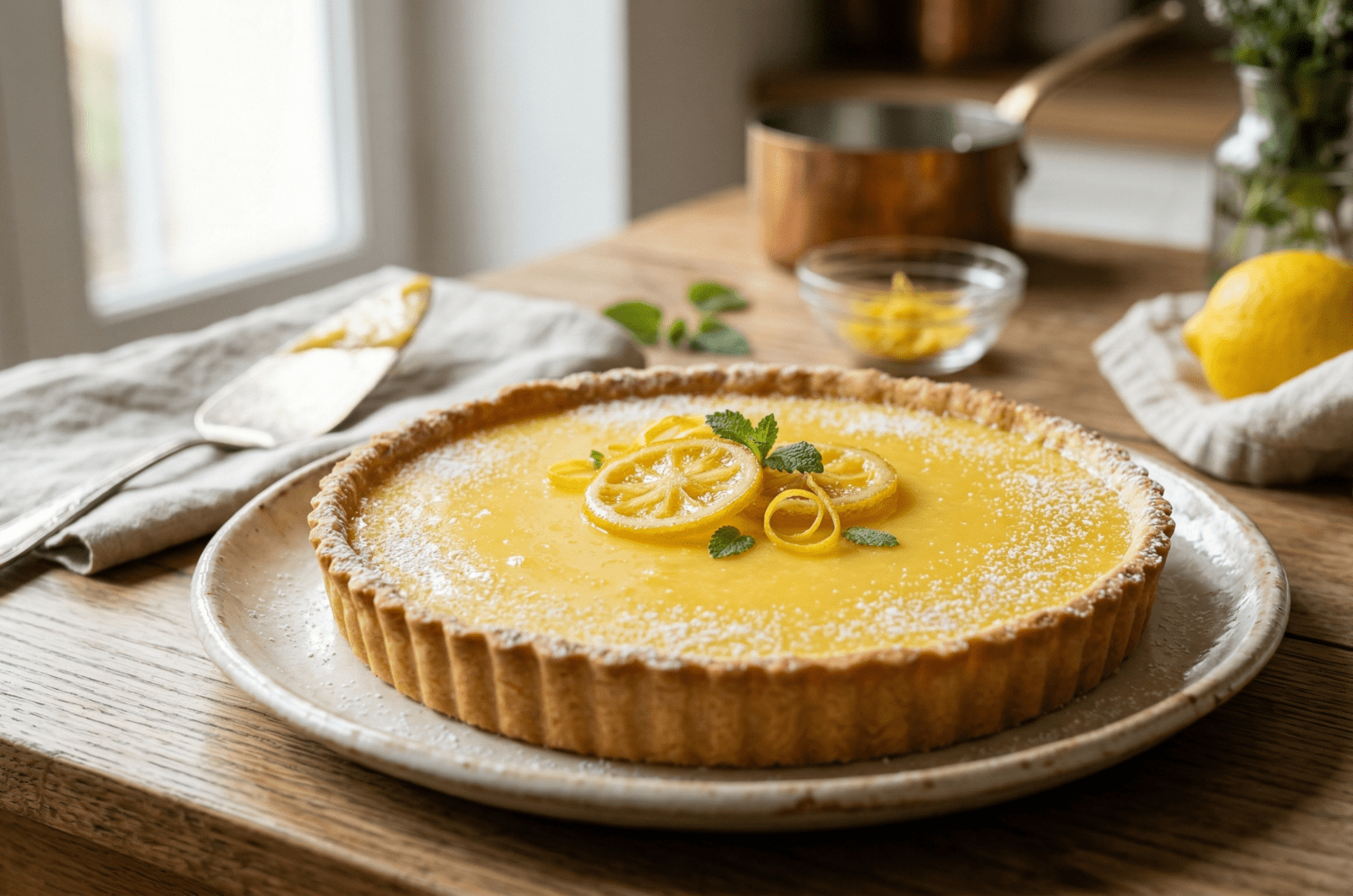 Classic French Lemon Tart (Tarte au Citron)